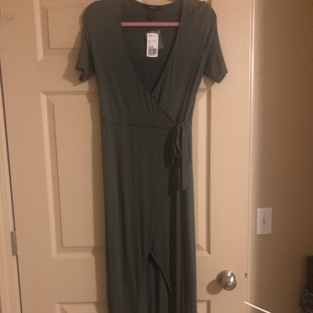 Forever 21 Olive Green Wrap Dress